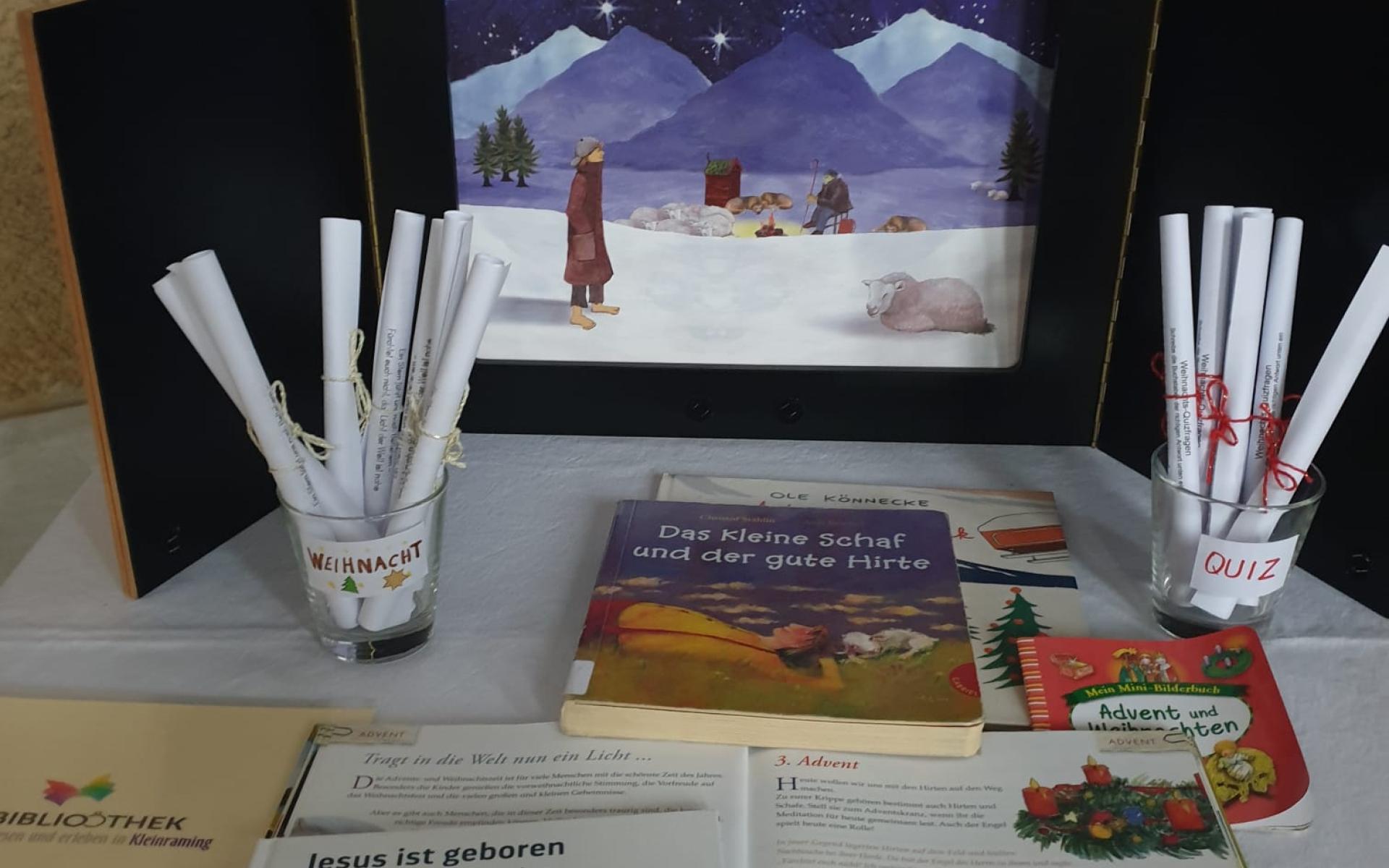 Büchertisch Weihnachten